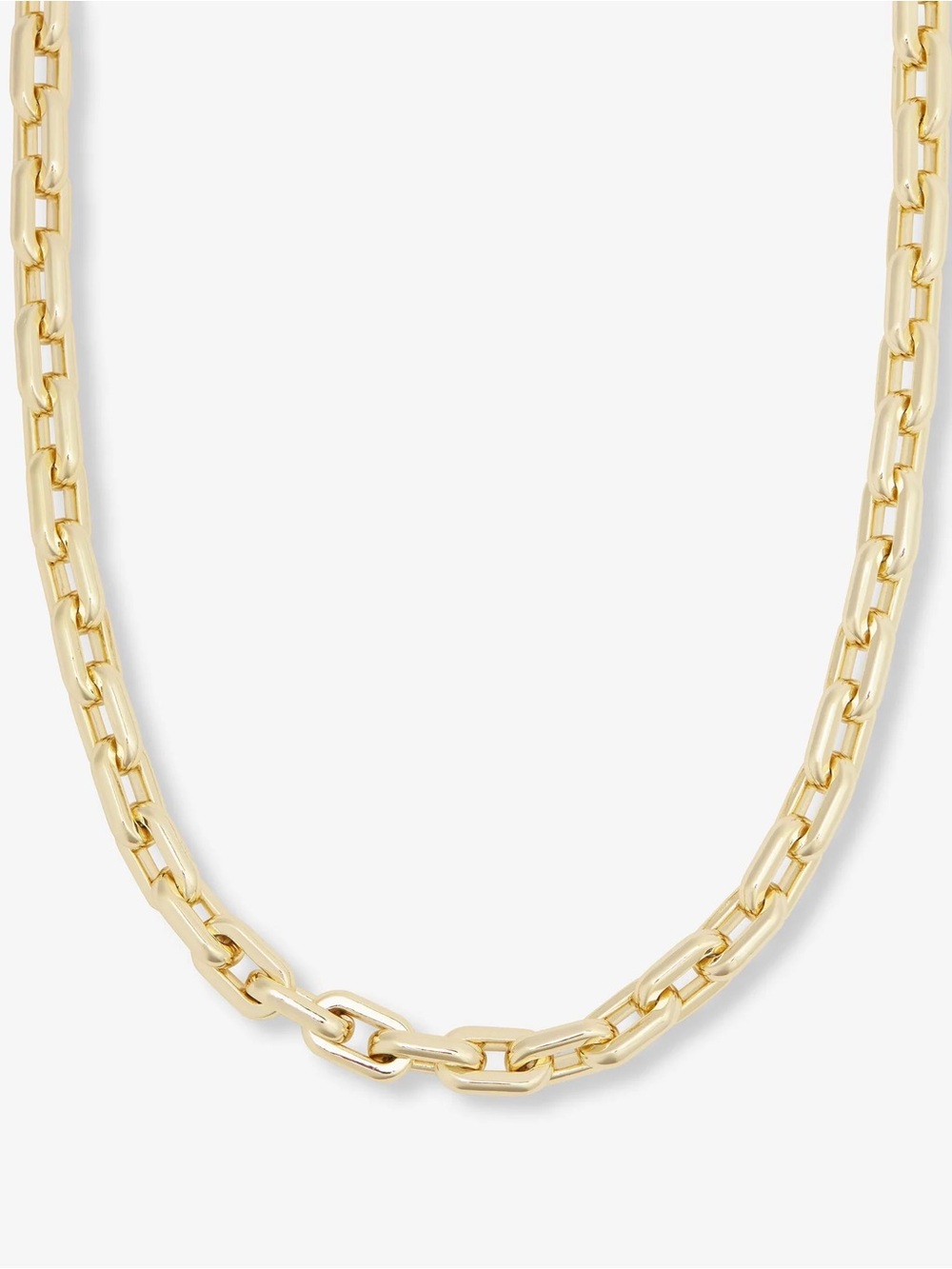 Melinda Maria Polished Gold Link Necklace- 10mm